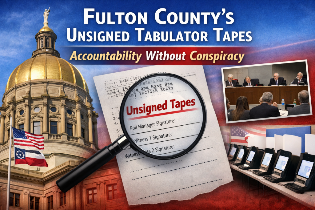 Accountability Without Conspiracy: What Fulton County’s Unsigned Tabulator Tapes Really Mean