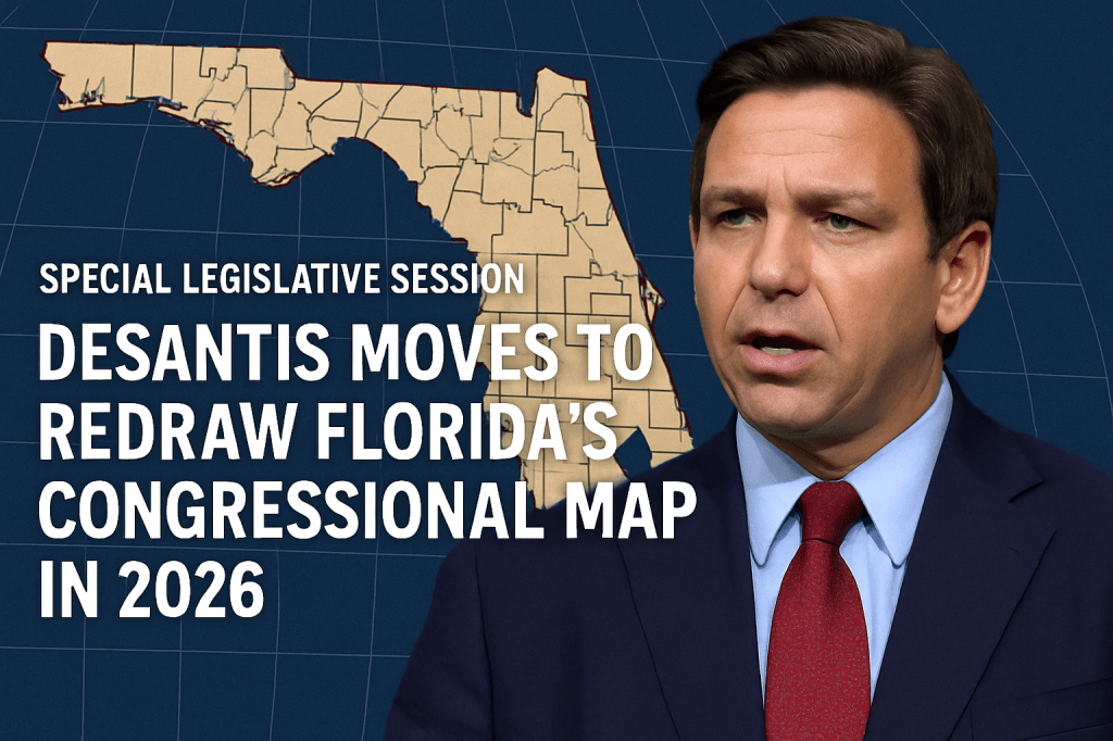 DeSantis Moves to Redraw Florida’s Congressional Map in 2026 — A Direct Counter to California’s Mid-Decade Redistricting&nbsp;Push